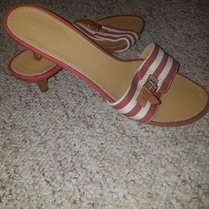 striped sandal kitten heels